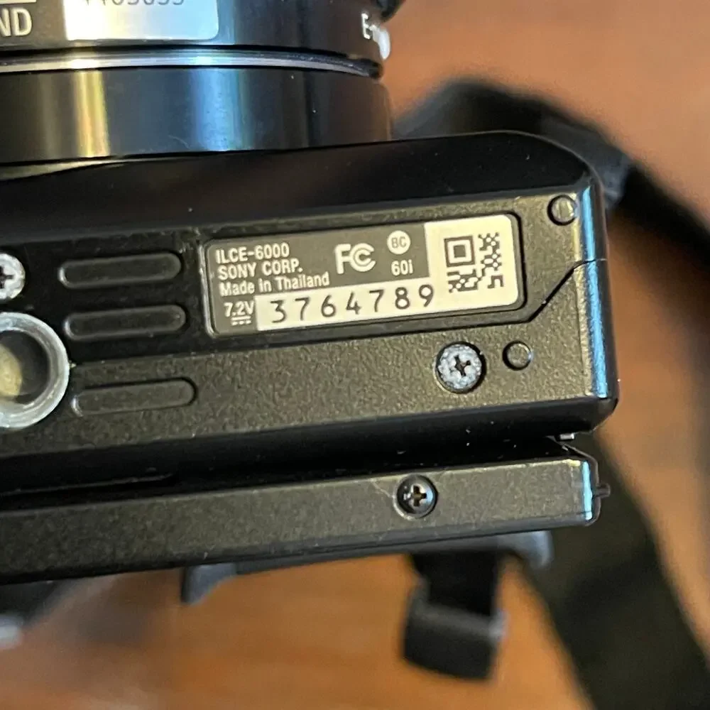 SONY A-6000 Camera PARTS ONLY 24.3mp w/ Acc. Sony Microphone + 2 Lens & More